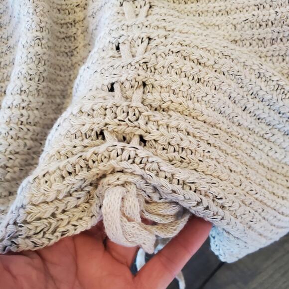 Military Hippie Felicity Fur Collar Trim Batwing Knit Cardigan One Size NWOT - Picture 6 of 7